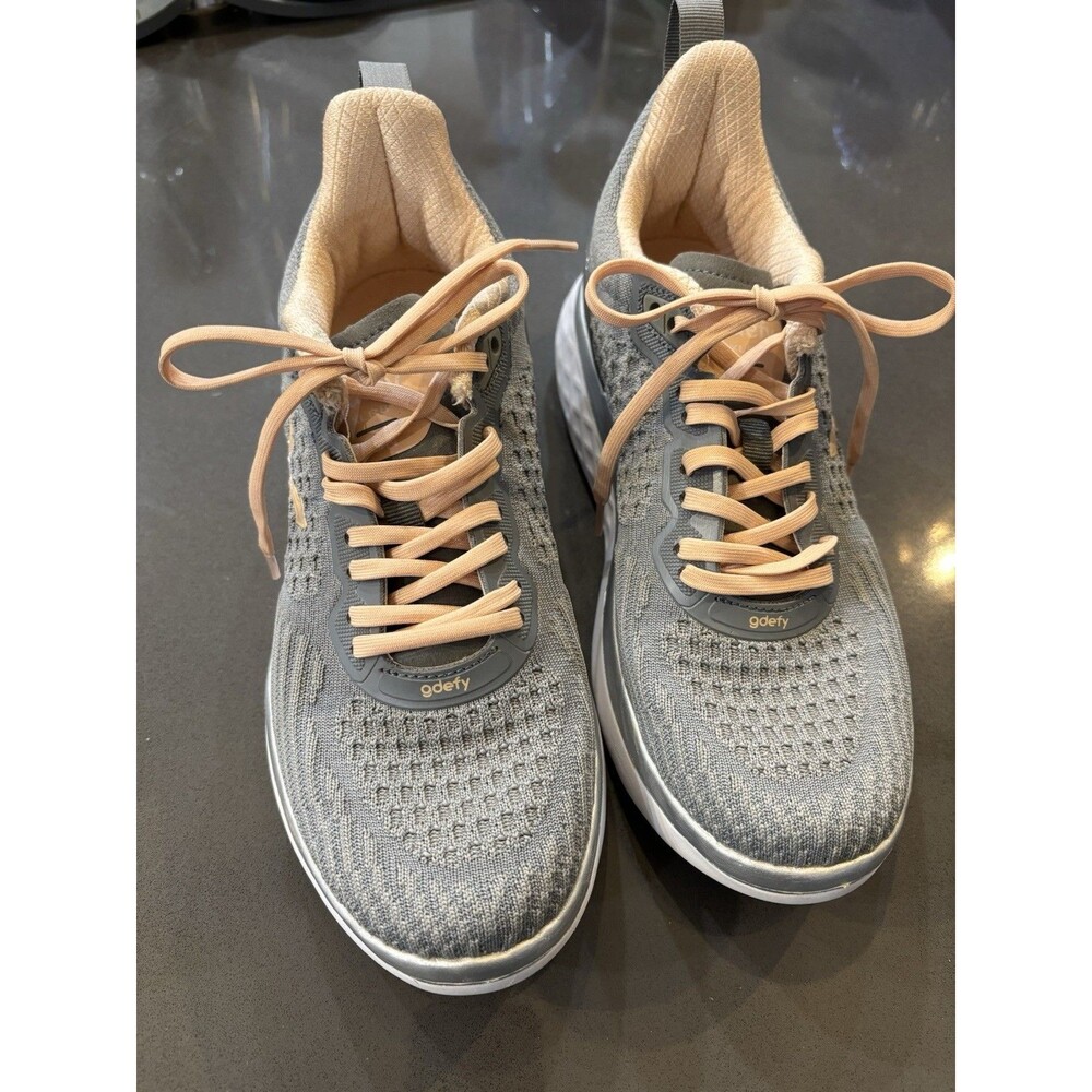Womens GDEFY XLR8 Running Shoes, 7.5 Gravity Defyer TB9034FGP-W Wide Canvas